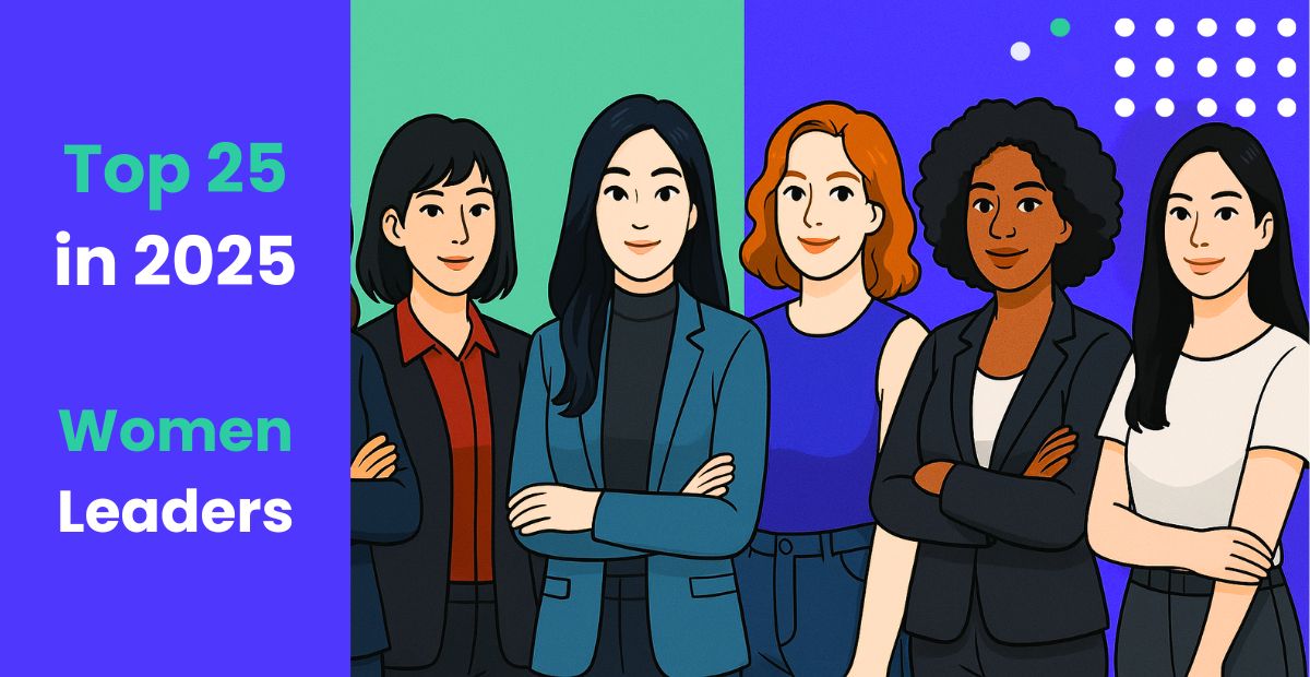 Banner with a picture of five women saying "Top 25 in 2025 Women Leaders"