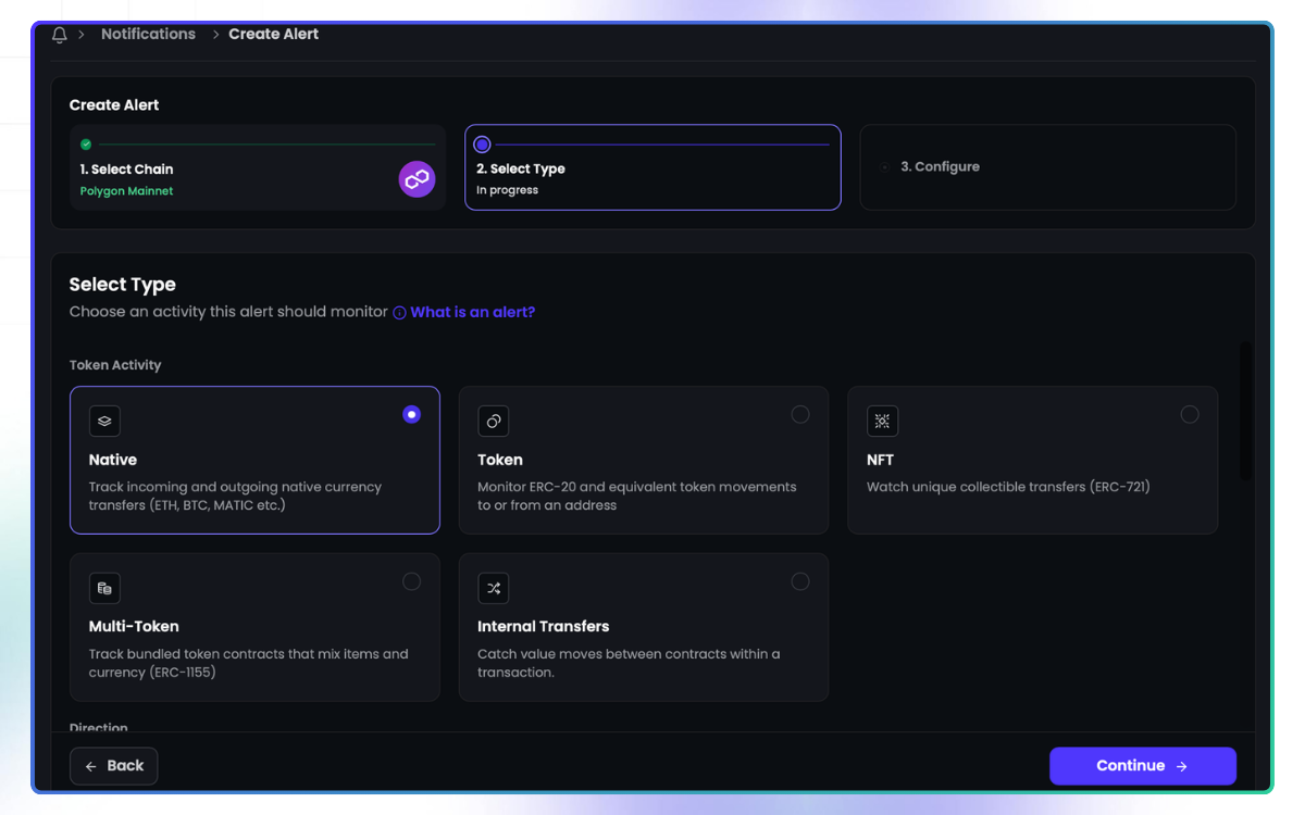 Notification Builder from your Dashboard.