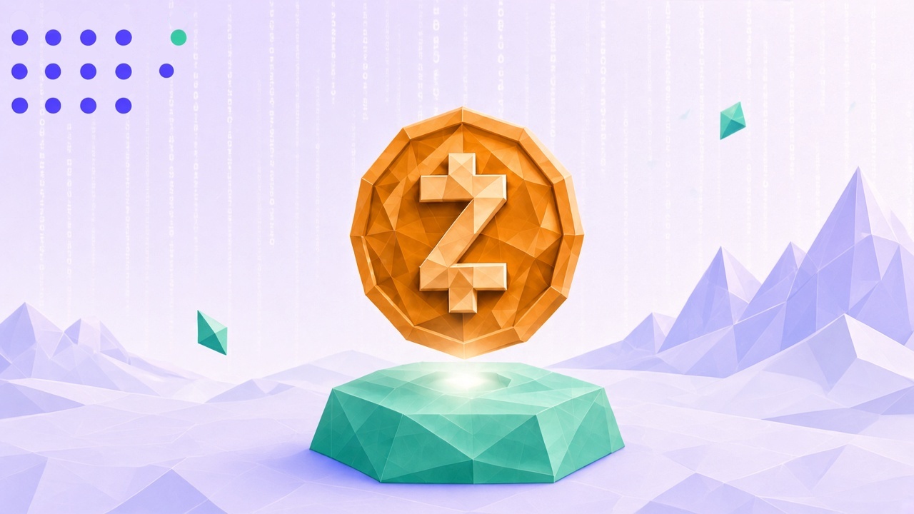 Zcash privacy build cover: navy shield motif with mint accents for private payments